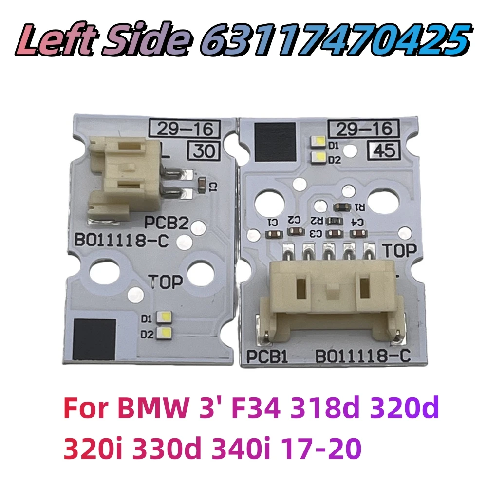 Brightly White Angel Eye LED Boards Headlight Daytime Running Module For BMW 3 Series F34 GT LCI 330i 340i 318d 63117470425