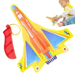 Airplanes For Boys Age 4-7 Catapult Glider Airplane Flying Aircraft Toys With Launch Handle Birthday Gifts For Boys Girls