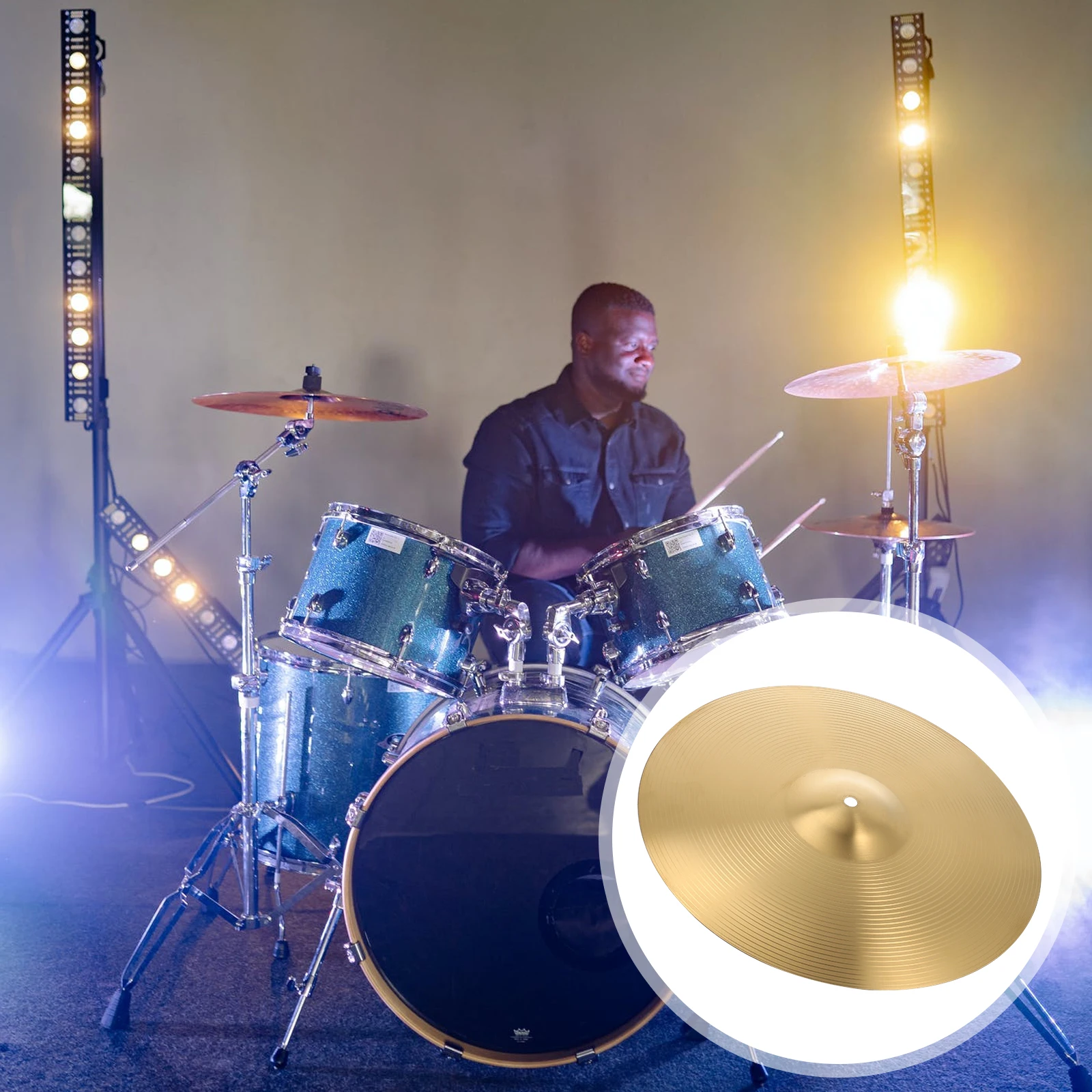 

Drum Kit Cymbal Made of High Grade Brass Drum Set Part Pure Sound Metal Accessory for Percussion Players Brass Cymbal