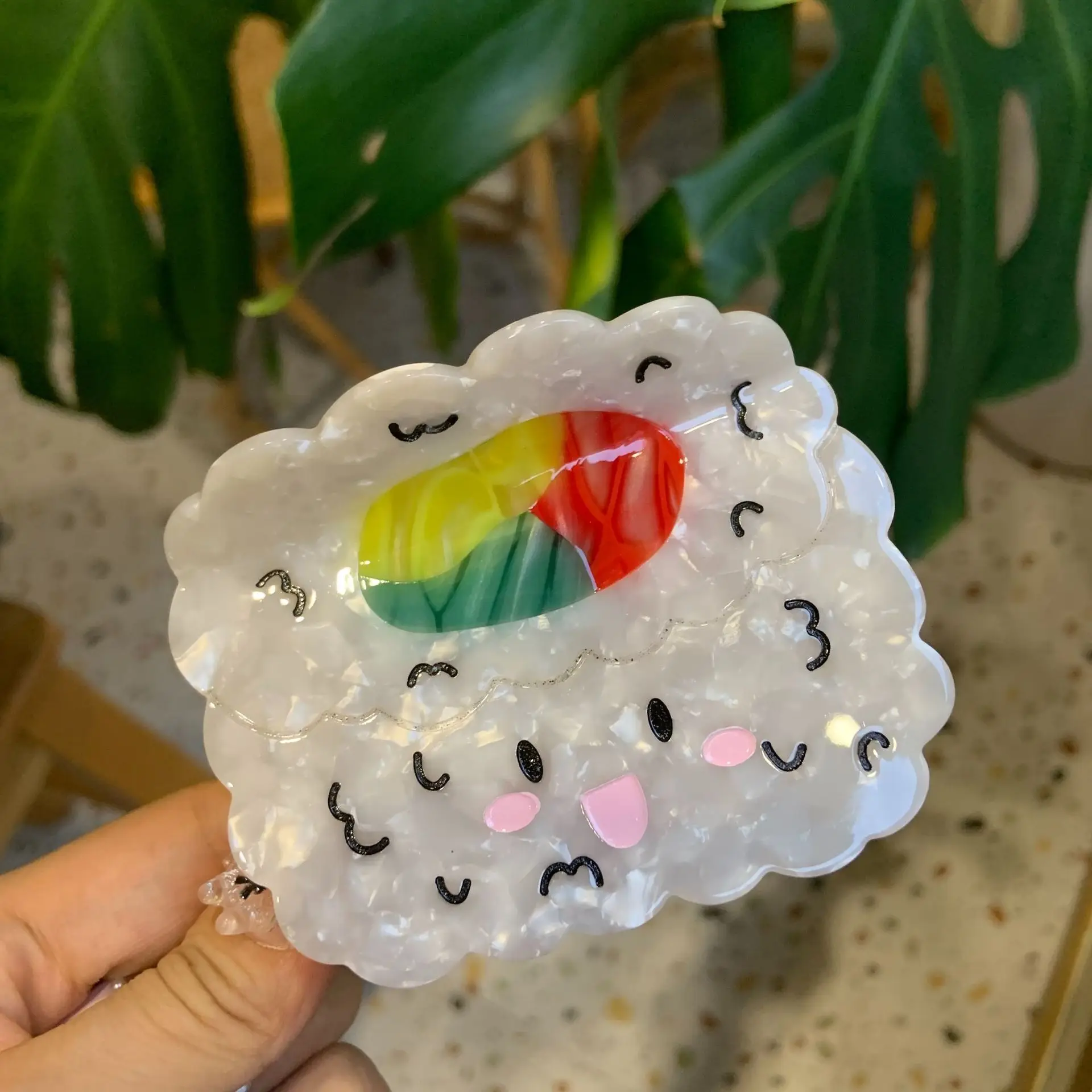 1pc Funny Cute Kawaii Food Octopus Shrimp Rice Ball Sushi Hair Clip For Woman Hair Accessories