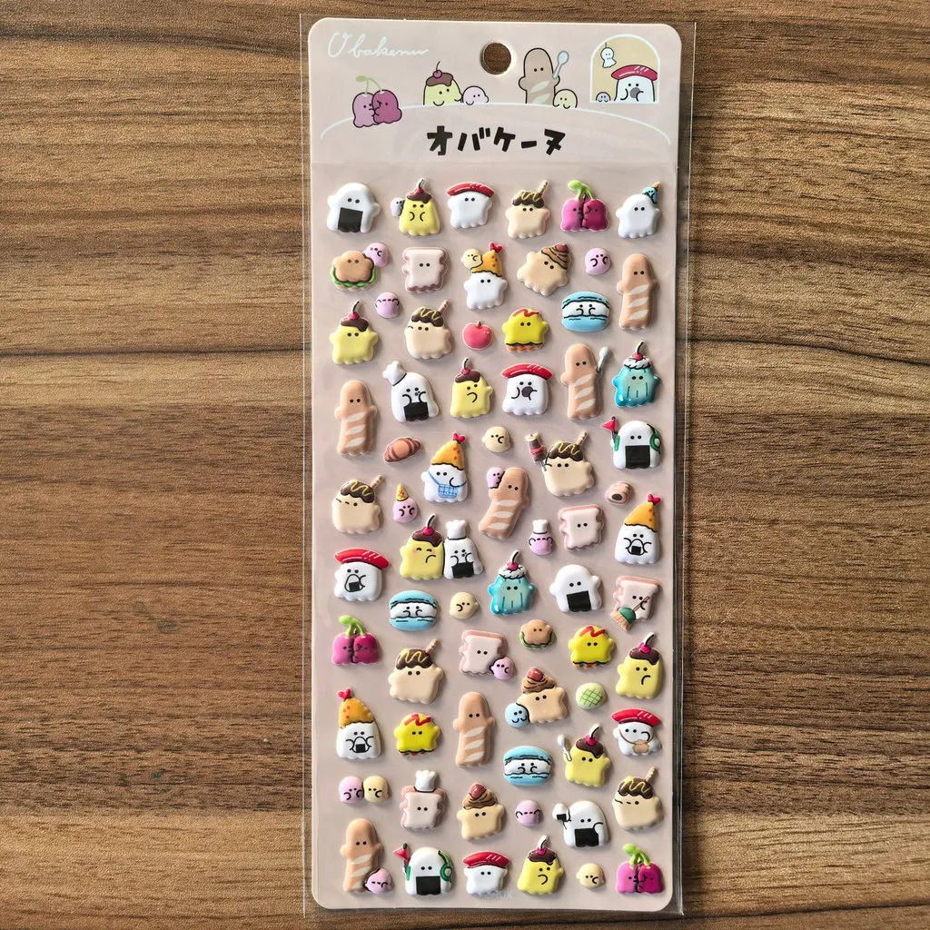 Obakeinu Cute Mini Stickers (4 Sheets) - Adorable Cartoon Figure Decor for Planners Gift Decoration BulingBulingStickers Store