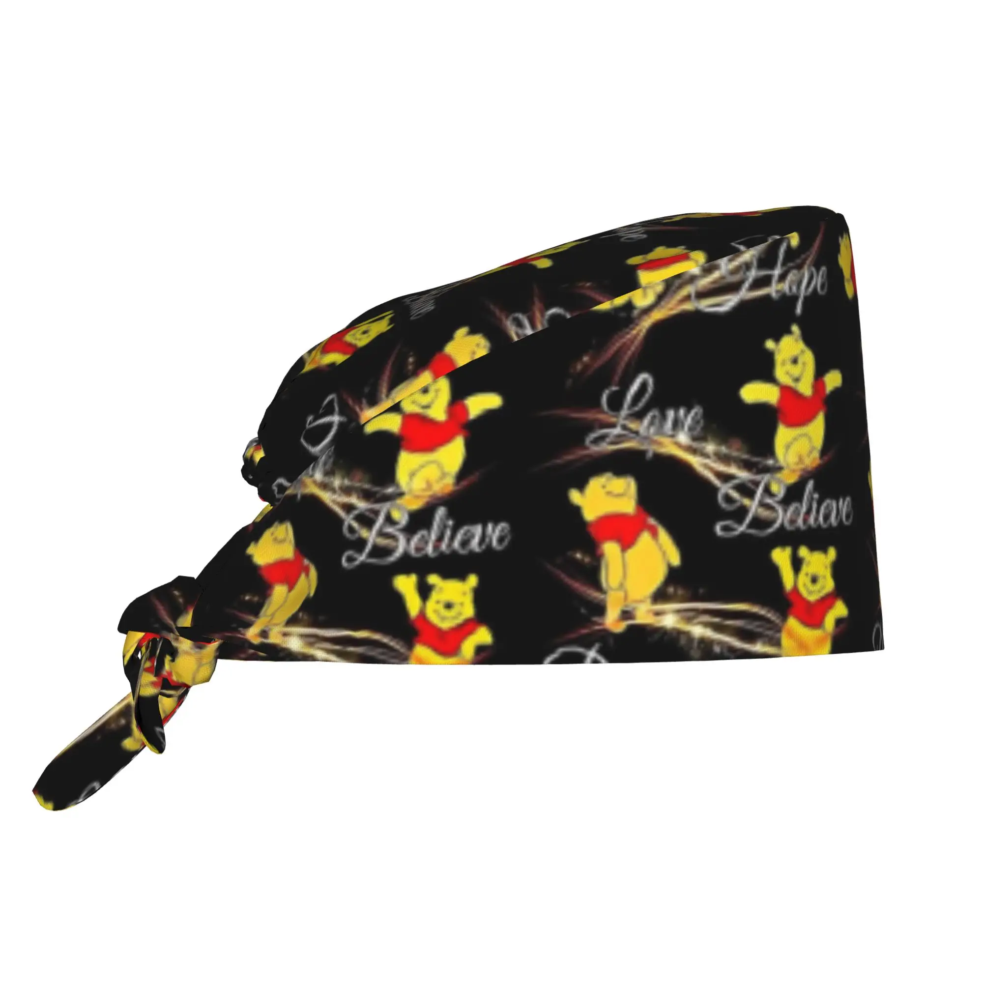 Custom Winnies Anime Poohes Medical Staff Scrubs Hat Men Women Bears Cartoon For Chef Hat Scrub Caps