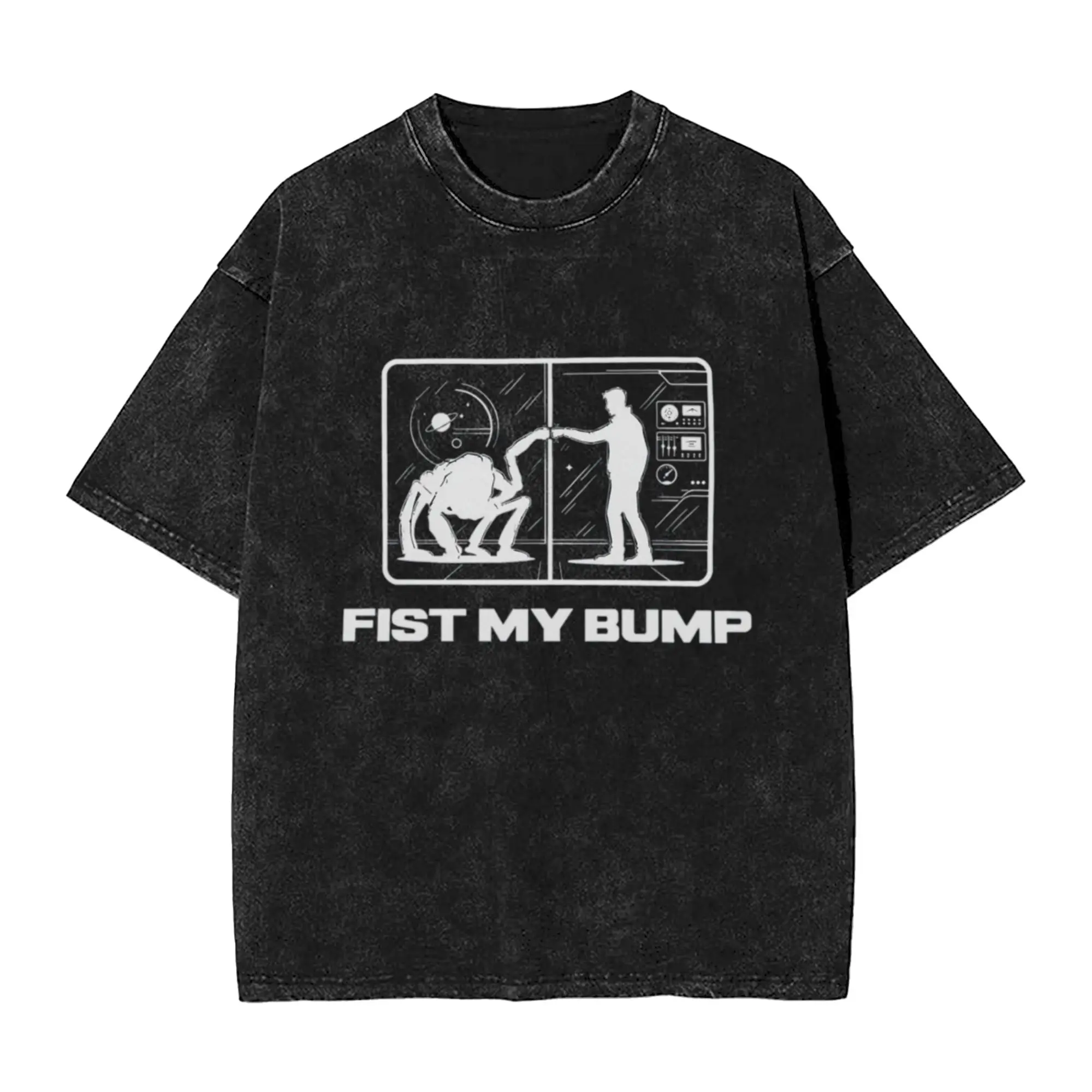 Minimalist Abstract Space Design Inspired by Project Hail Mary  Cool A Washed T Shirt Men's Women's Oversized Cotton Tees Tops