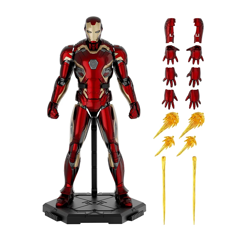 Figura de Ação Original Fondjoy, Modelo Iron Man MK45, Kit Infinity Saga, Escala 1/12, Brinquedo para Crianças com Juntas Móveis