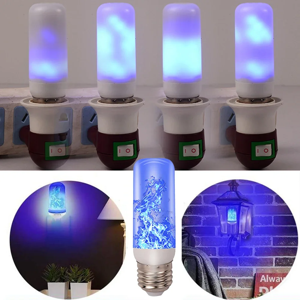 LED フリッカー炎電球模擬燃焼火災効果 E27E26 ランプクリスマスパーティーの装飾ちらつき屋外 4 モードライト