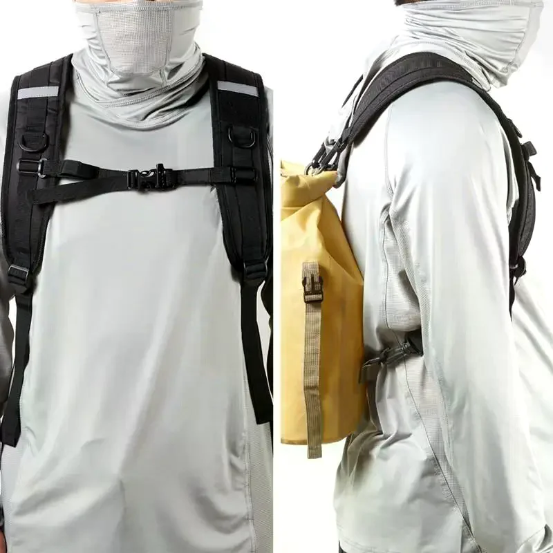 Adjustable Backpack Shoulder Straps With Reflective Strips And Anti Slip Chest Buckle For Hiking Commuting School Outdoor
