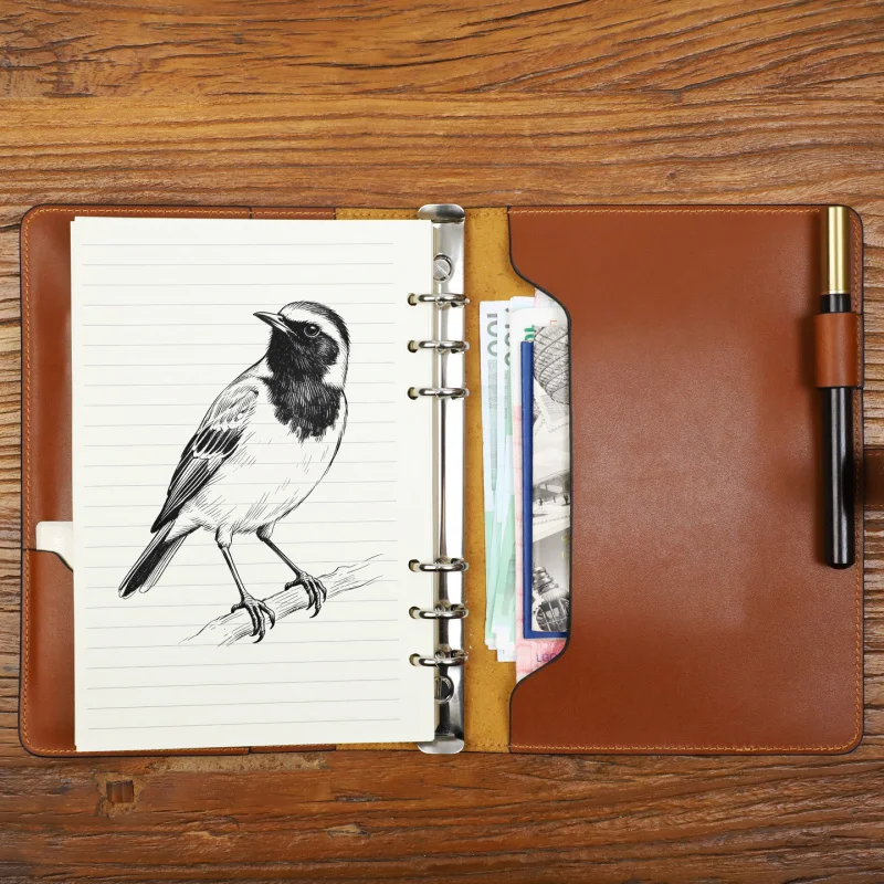 

Crazy Horse Leather Journal Planner Multifunctional Handmade Notebook Retro Diary Hasp Travel Note Book School Office A5