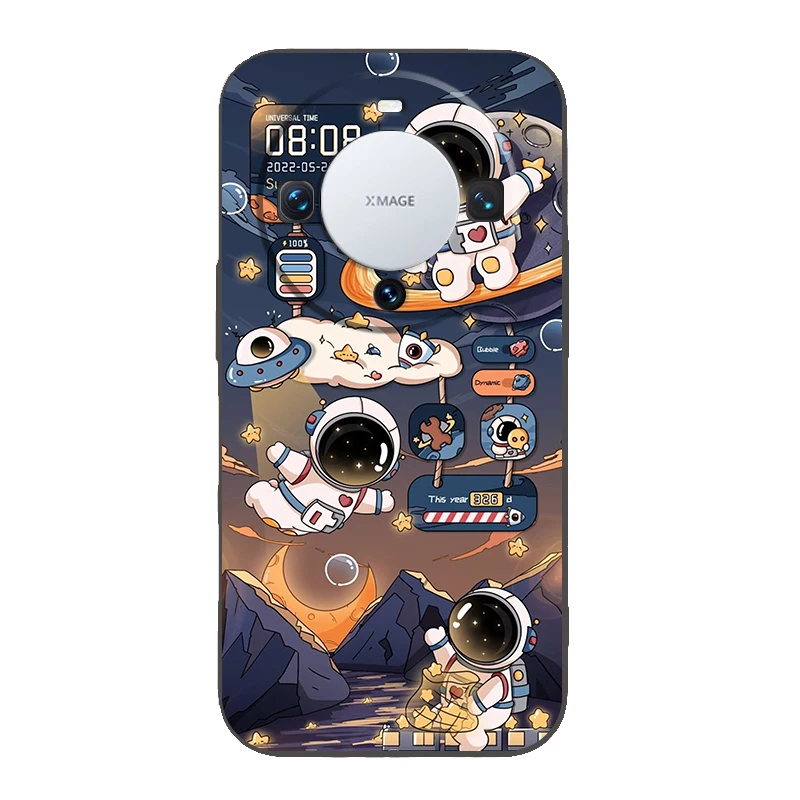 Hello Astronaut Phone Case Cover for Huawei Mate 60 Pro P50 P40 P30 P20 P10 P Smart Y6 Y7 Y9 Plus Silicone Fundas Shell Capa Bag