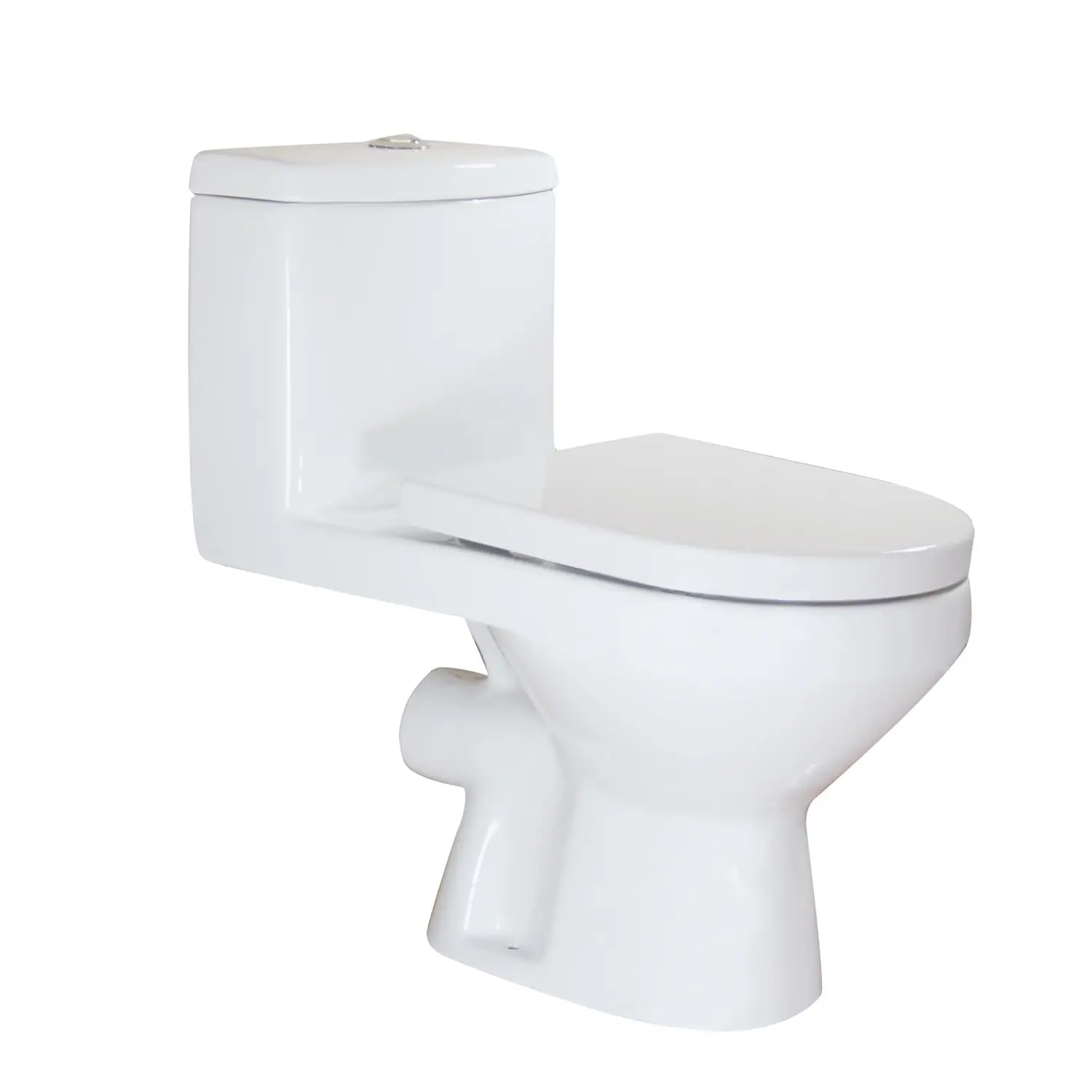 

WZ5011 Rear Outlet One Piece Toilet Dual Flush 1.1/1.6 GPF P Trap Wall Discharge for Bathroom, White, Customized