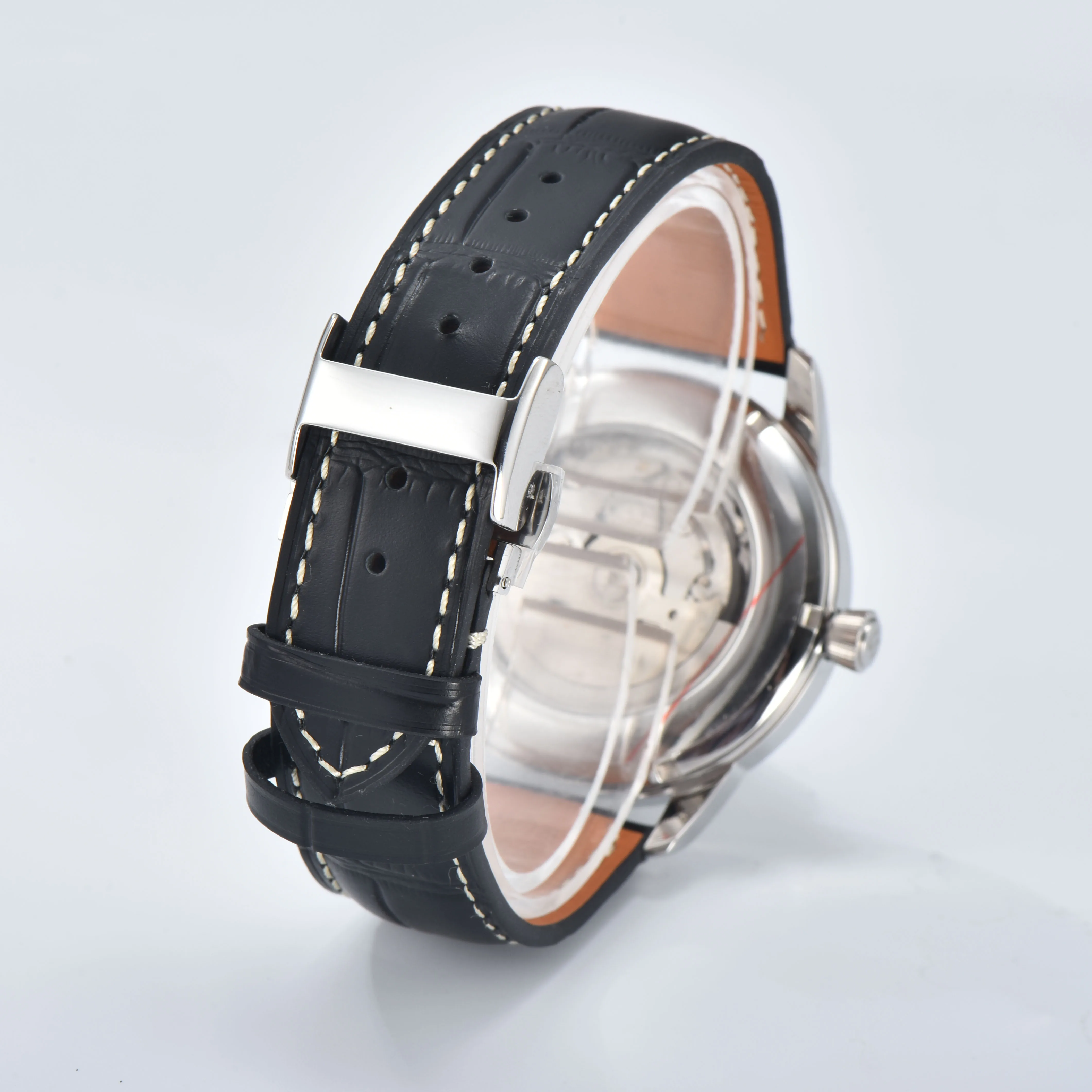 ساعة PRESAGEE 40 ملم NH35 ساعات يد أوتوماتيكية للرجال مع قرص 35 ملم NH35 وساعة حركة أوتوماتيكية يابانية بشعار مخصص