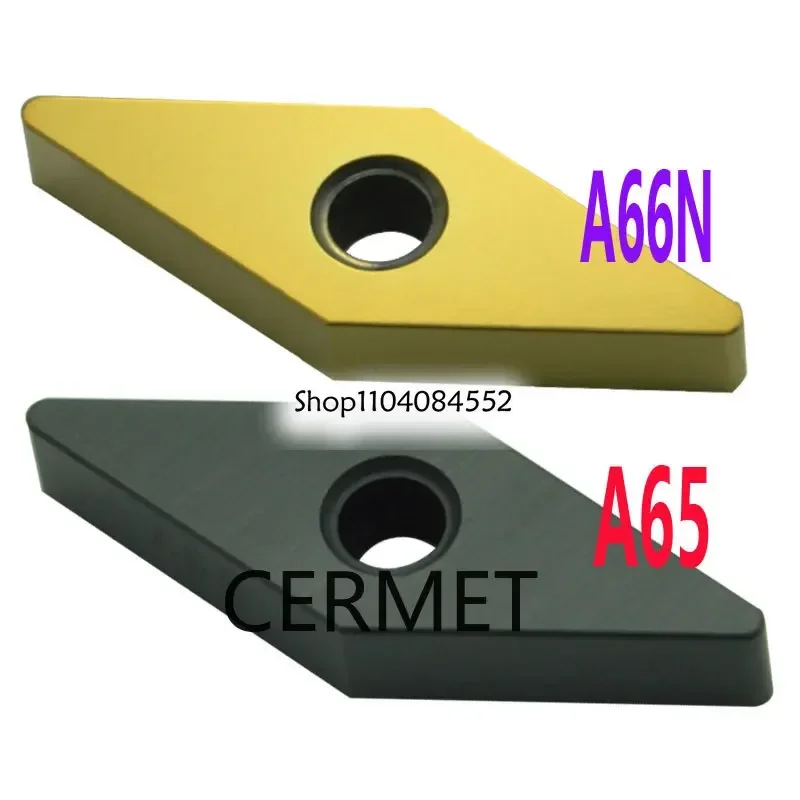 Extra Hard Cermet Coated Inserts VNGA160404 A66N A65 VNGA160408 A66 A65 VNGA 160404 VNGA 160408