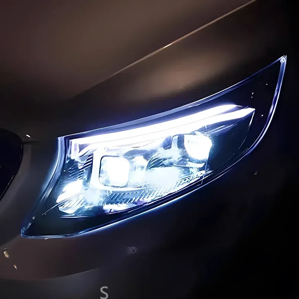 مصباح خلفي تلقائي لبنز فيتو W447 ميتريس فئة V 2016-2023 ترقية 2024 تصميم ديناميكي المصباح عدسة ثنائية البؤرة أداة الملحقات #3