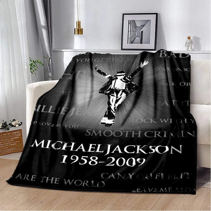 

2025 New Style Michael Jackson King of Pop MJ Star Blanket,Soft Throw Blanket for Home Bedroom Bed Sofa Travel Office Cover Kids