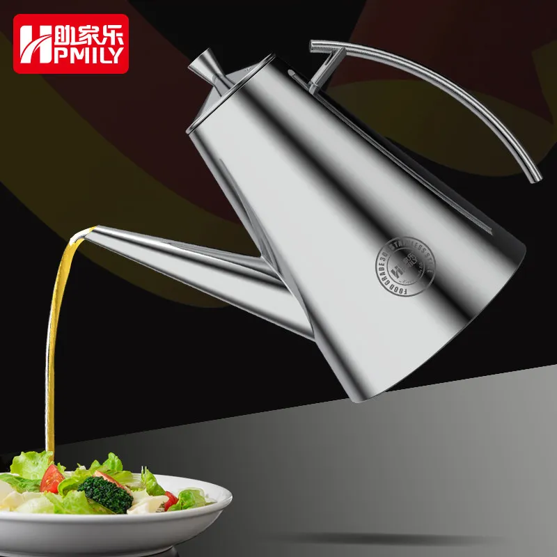 

YJQ Cone Oil Jug Stainless Steel Leakproof Vinegar Jug Household Oil Bottle Large Capacity