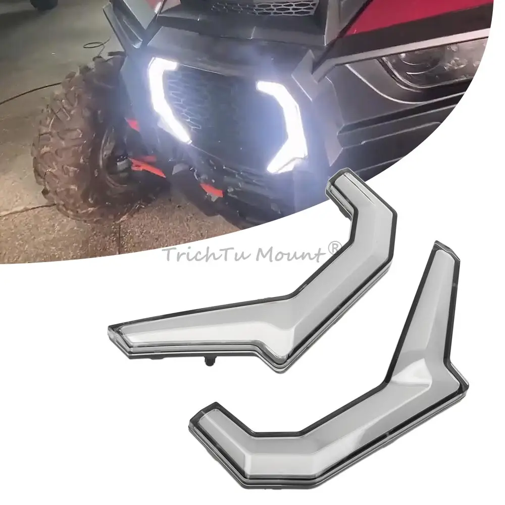 

12V LED Front Fang- Accent Light Turn Signal Lamps Compatible with Polaris RZR XP 1000 2014-2018 car accessories
