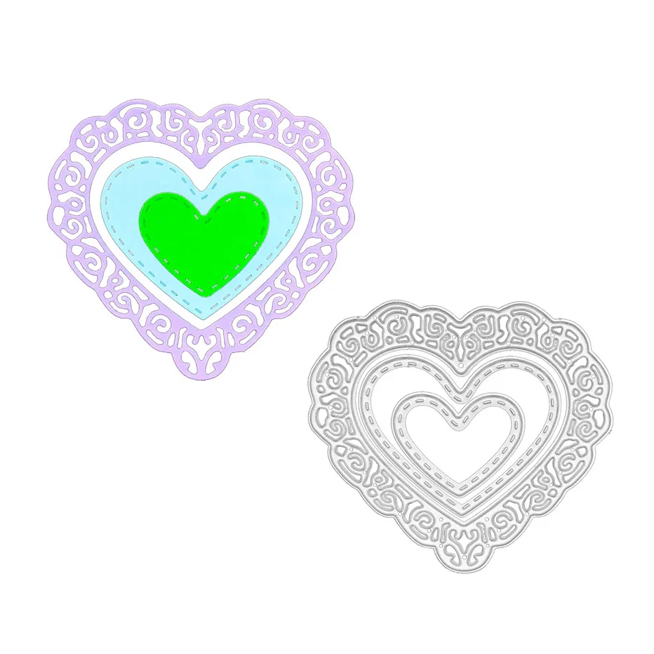 

Lace Heart Borders Metal Cutting Dies for DIY Scrapbooking and Card Making Decor Embossing Craft Die Cut