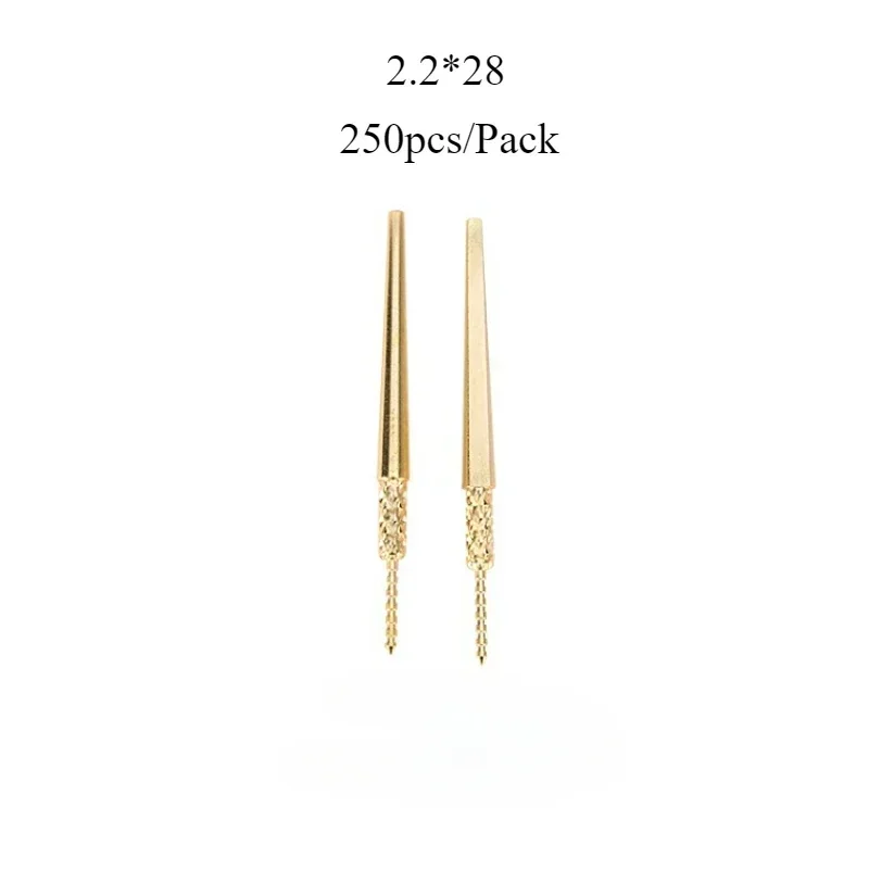 250pcs/set Dental Lab Brass Dowel Stick Pins with Spike Pitch Brass Pins Plaster Stone Die Model Work Material Dentist Tool