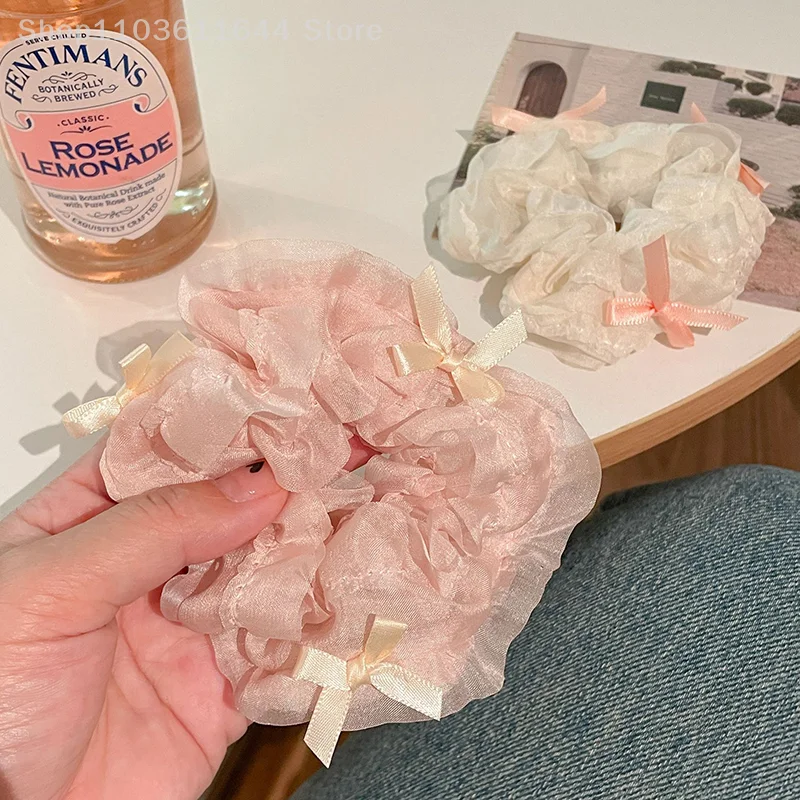 

Fashion Sweet Bowknot Hair Rope Advanced Sense Scrunchies For Women Girls Elastic Headband Ponytail Holder Hair Accessories