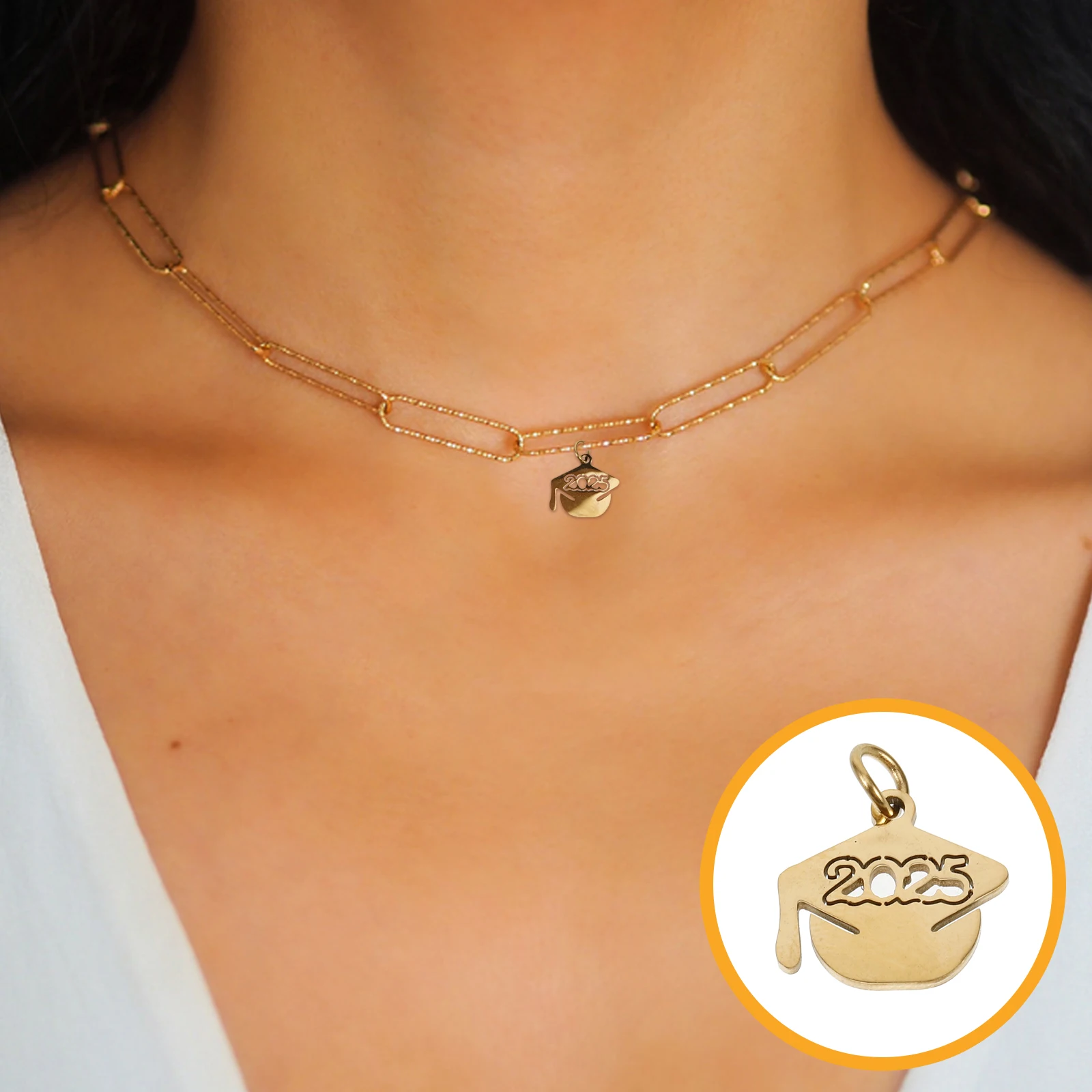 

20pcs 2025 Cap Pendants Jewelry Making Diy Crafts Memorial Charms Necklace Graduation Year Keychain Graduation Jewelry Necklace