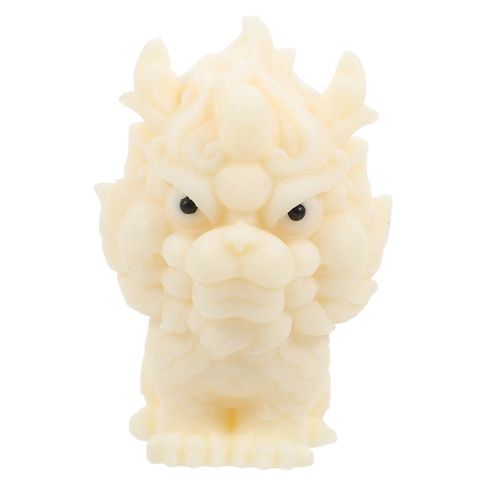 Compact Handcrafted Fu Lion Statue Natural Material Lifelike Detail Small Desktop Cabinet Decor Vintage Chinese Animal Ornament