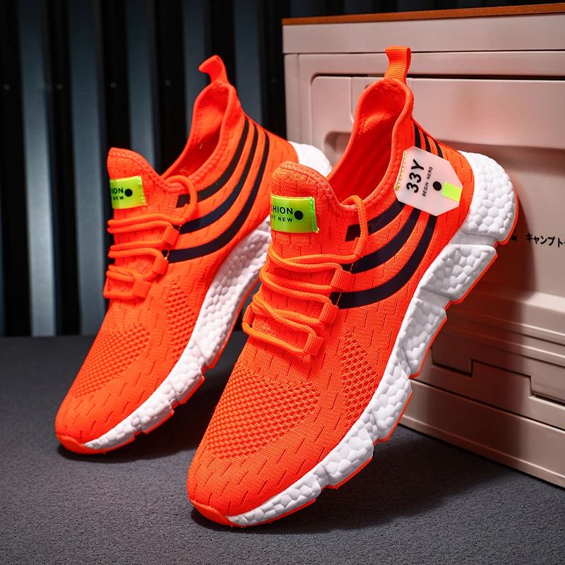 Women Men Sneakers Outdoor Running Shoes Lightweight Casual Sports Shoes Summer Mesh Breathable Vulcanized Shoes Plus Size 36-46