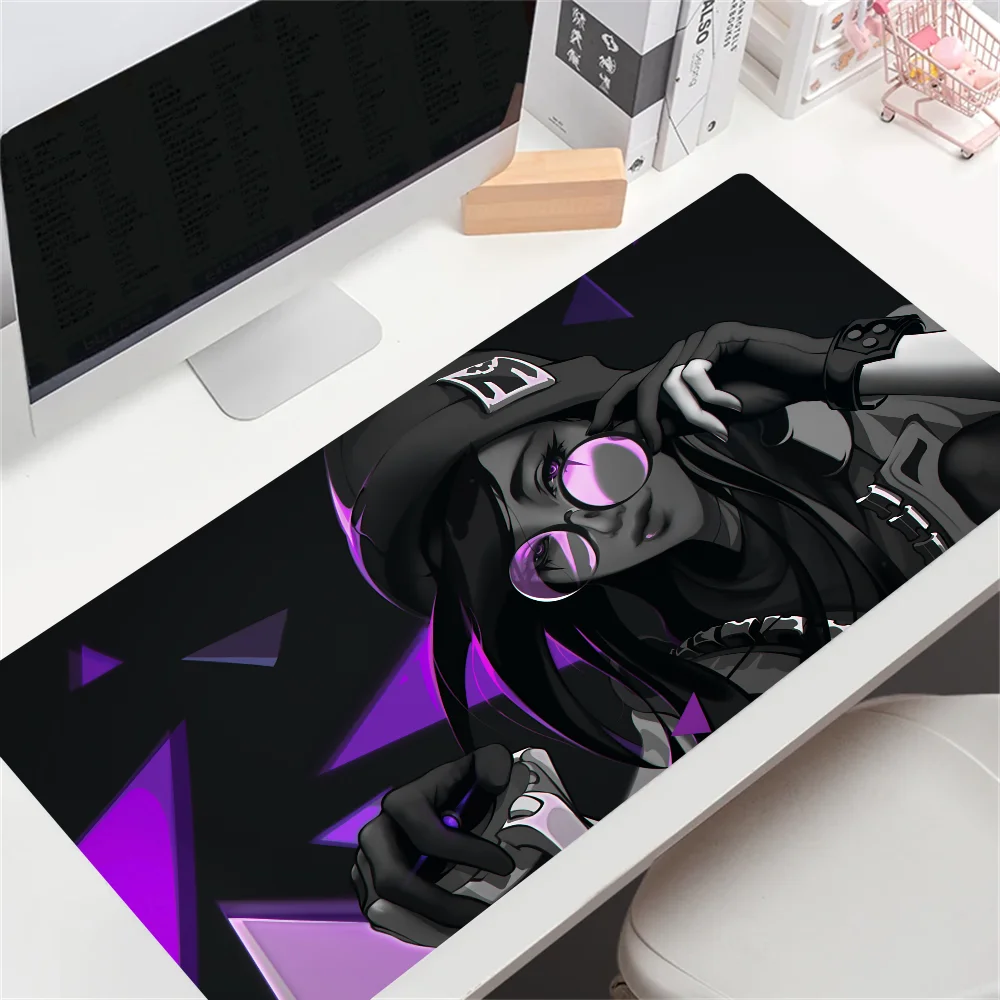 900x400mm Kawaii Gamers Accessories V-Valorants Rubber Mousepad Computer Pad Gamer Girl Desk PC Cabinet Carpet Keyboard Mausepad