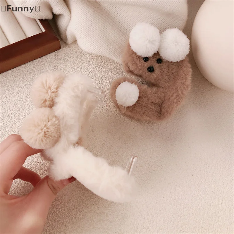 1 Piece Plush Carrot Rabbit Koala Grip Clip Hairpin Autumn/Winter New High-End Feel Cute Women's Hair Clip Hair Accessories