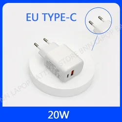 Carregador de GaN tipo C para telefone, carga rápida PD, QC 3.0, carregadores rápidos do telefone, iPhone 14, 13, 12, 11 Pro Max, Mini, iPad, 20W