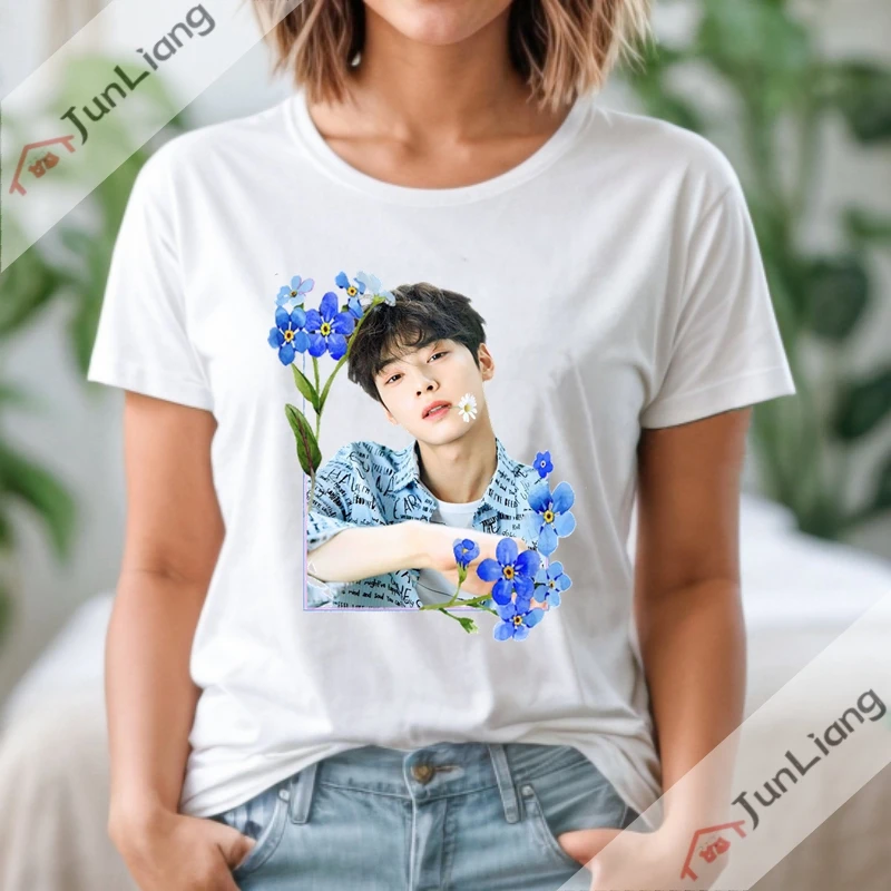 Cha un Woo Kpop idee regalo per Fan t-shirt da donna abbigliamento sportivo uomo Y2k abbigliamento Harajuku Streetwear Goth abbigliamento top uomo