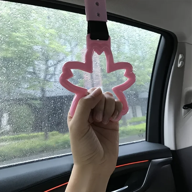 Newest Pink Car Interior Pull Ring Subway Train Bus Handle Strap Charm Drift TSURIKAWA RING Car Rear Bumper Warning Loop