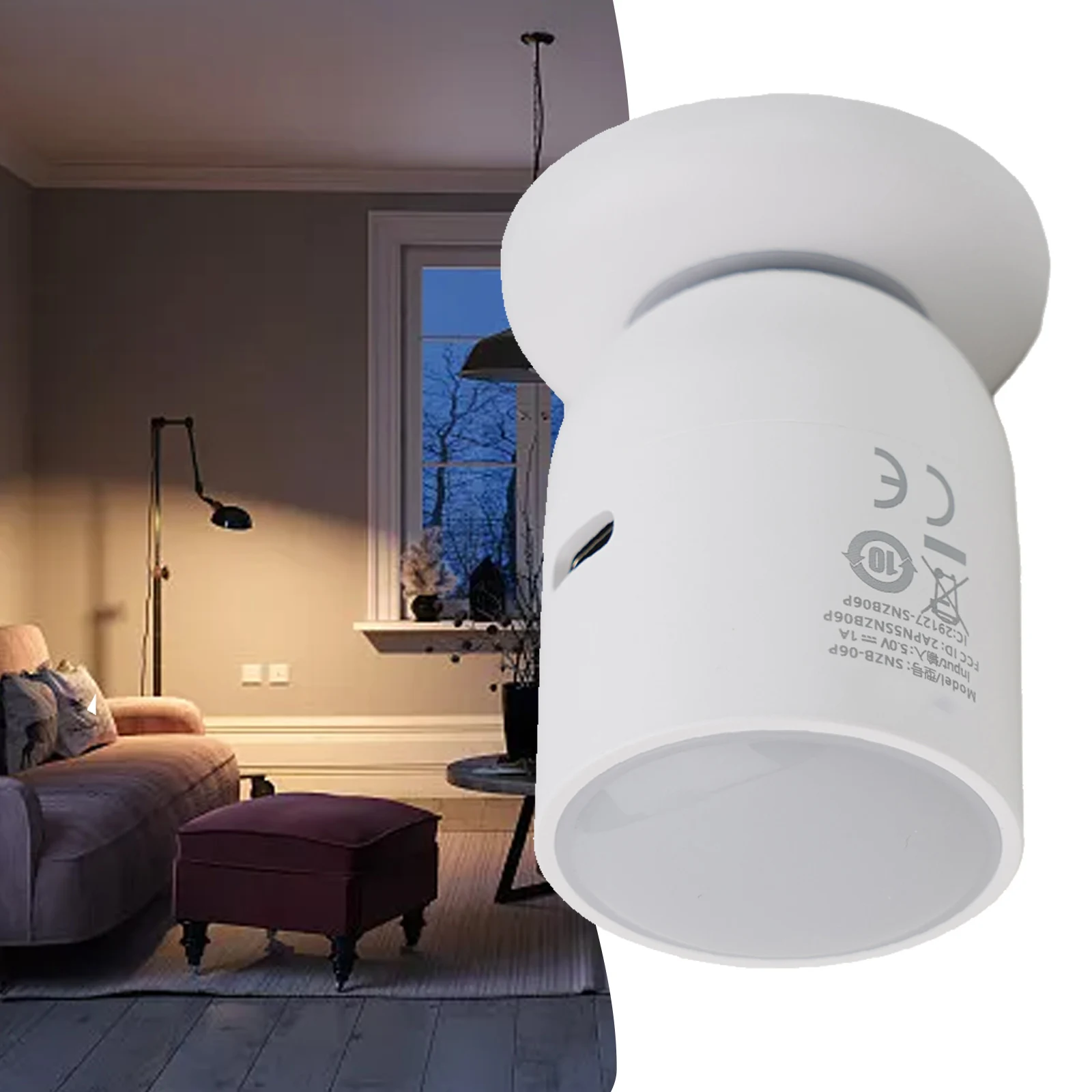 1PC SNZB-06P Human Presence Sensor With Radar-Motion Detection And Light Sensing For ZigBee 3.0 Hub And Smart Home Platforms