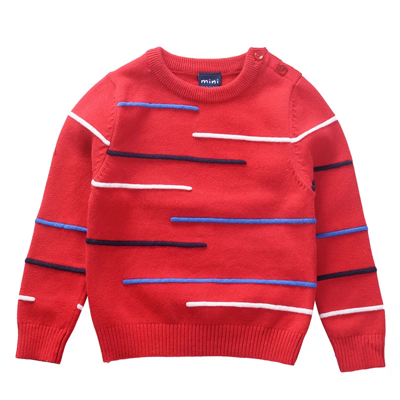 Striped Boys Sweaters Toddler Baby Pullover Cotton Children\'s Clothes