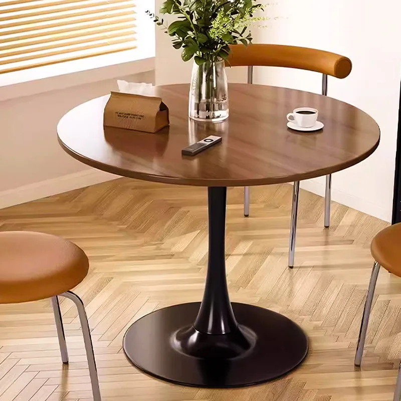 

Round table, household wooden dining table, negotiation coffee table, simple coffee round table, balcony tea table,leisure table