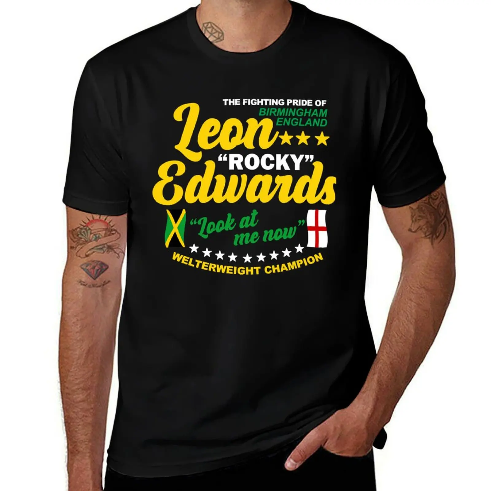 

Leon Edwards T-Shirt affliction shirts cute tops anime Men's t-shirt