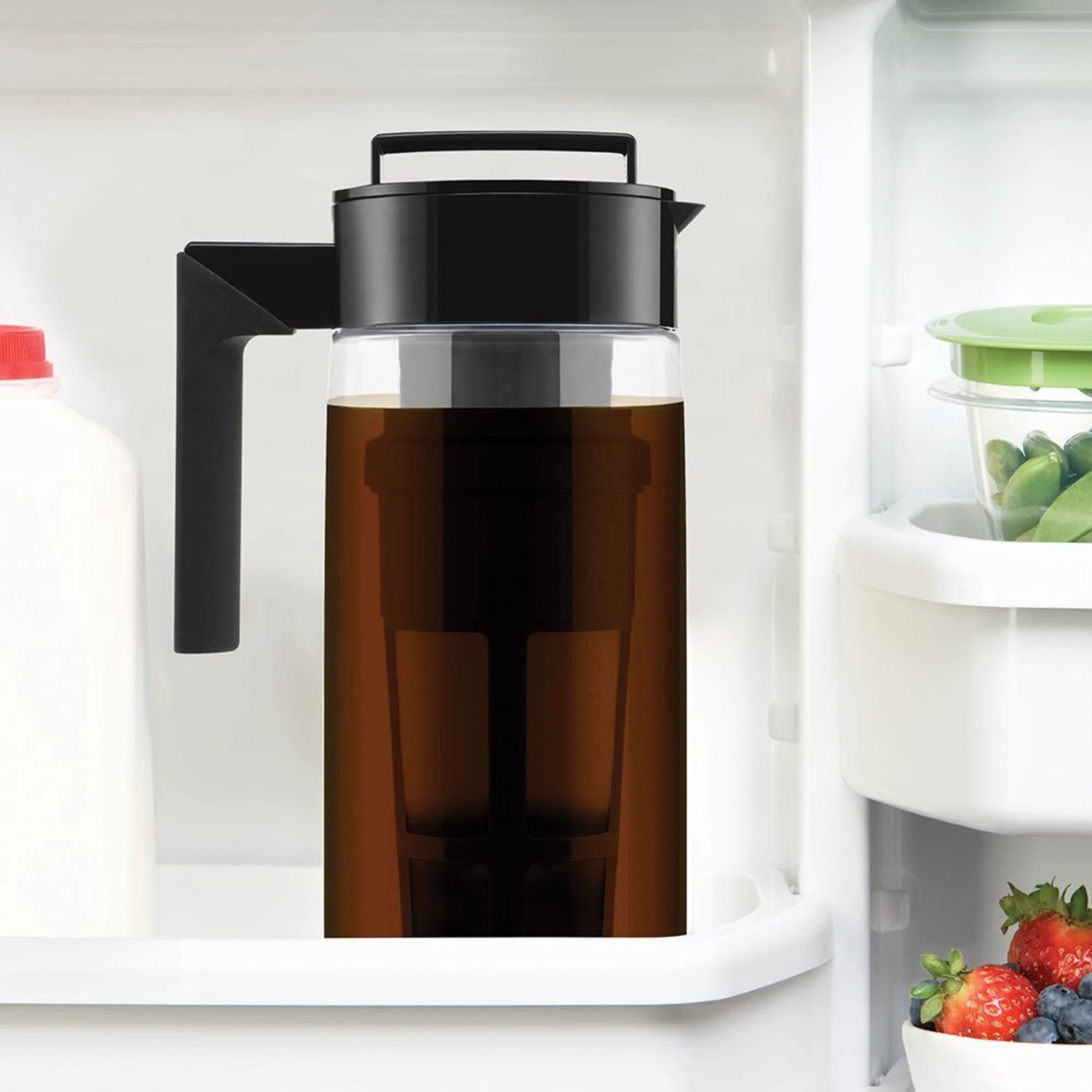 ,900ML Cold Brew Iced Coffee Maker Airtight Seal Silicone Handle Coffee Kettle