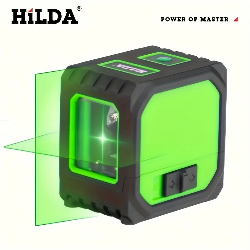 HILDA 2-line  Green Light Laser Level Lithium Battery Optical Instrument Rechargeable with Bracket