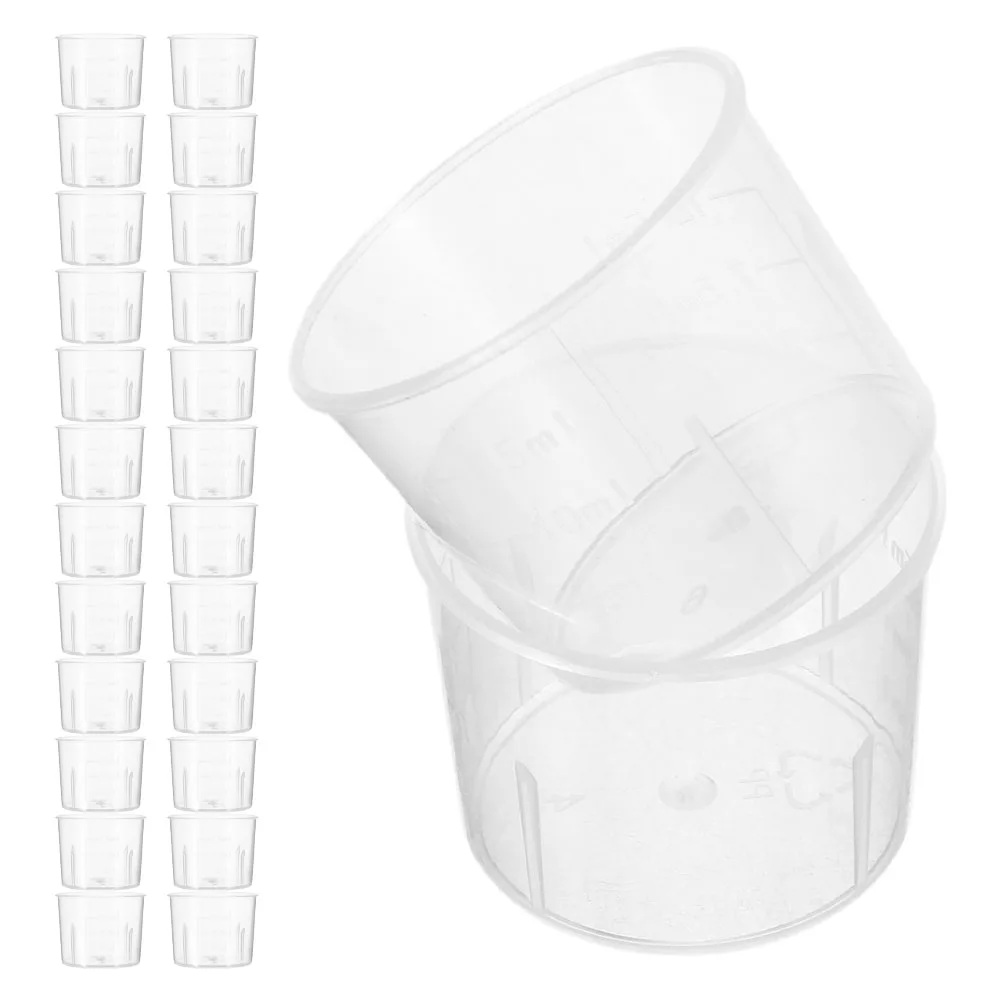 

200pcs Measuring Cups Graduated Small Transparent Plastic Resin Mixing Lab Craft Epoxy Tools 15Ml Capacity For Pigment Paint