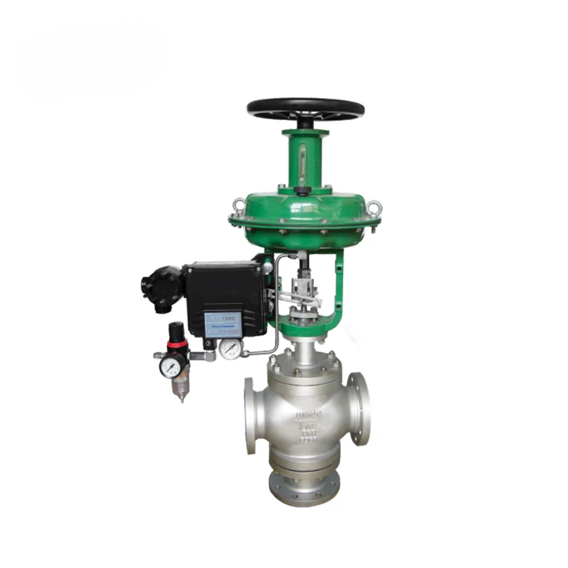 

DN25 DN200 Series Automatic Water Flow Pneumatic 3 Way Control Valve Gas Positioner Air Pneumatic Regulating Valve