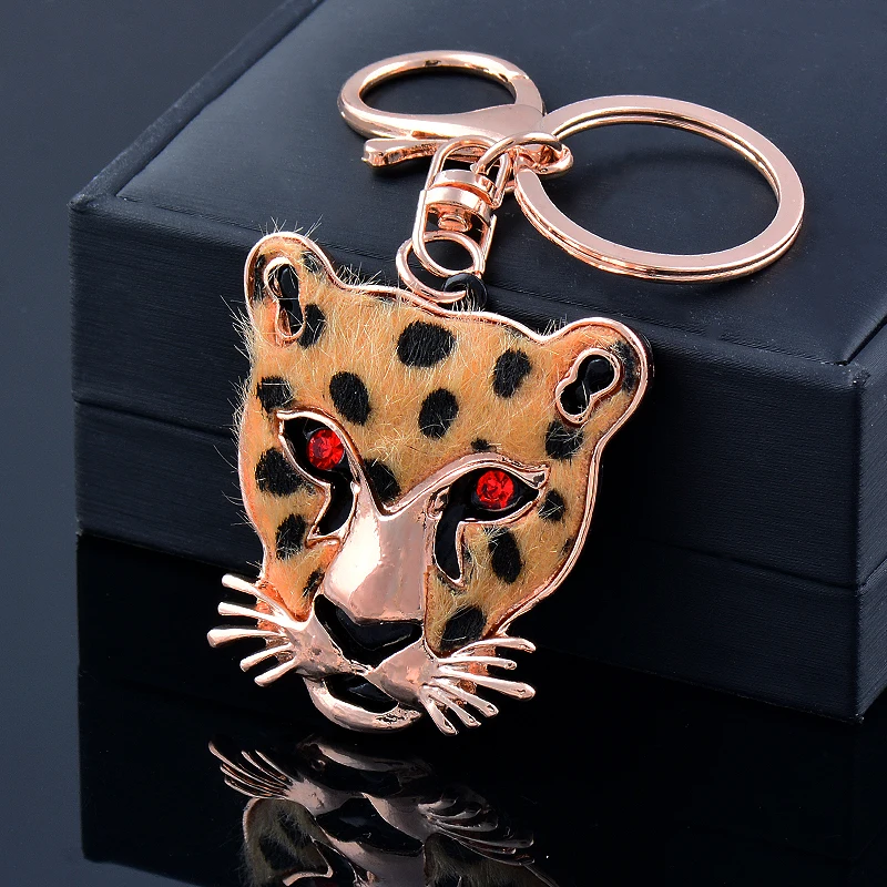 SINLEERY Fashion Animal Rose Gold Color Lobster Clasp Metal Keychain Snake Cubic Zirconia Key Holder Ring jewelry