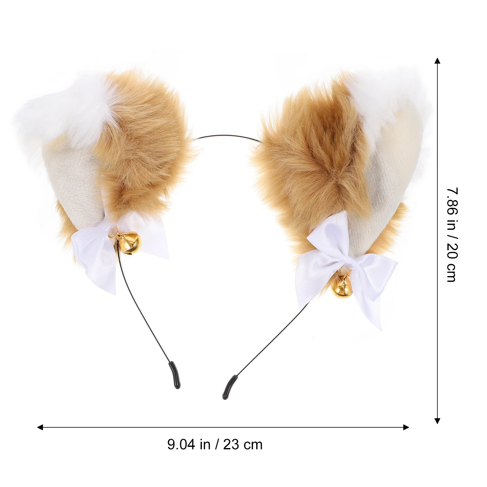 Cat Ear Bell Headband Cosplay Headwear Hair Hoop Animal Eye-catching Accessory for Party Fabric Cute Ears Fun Costume