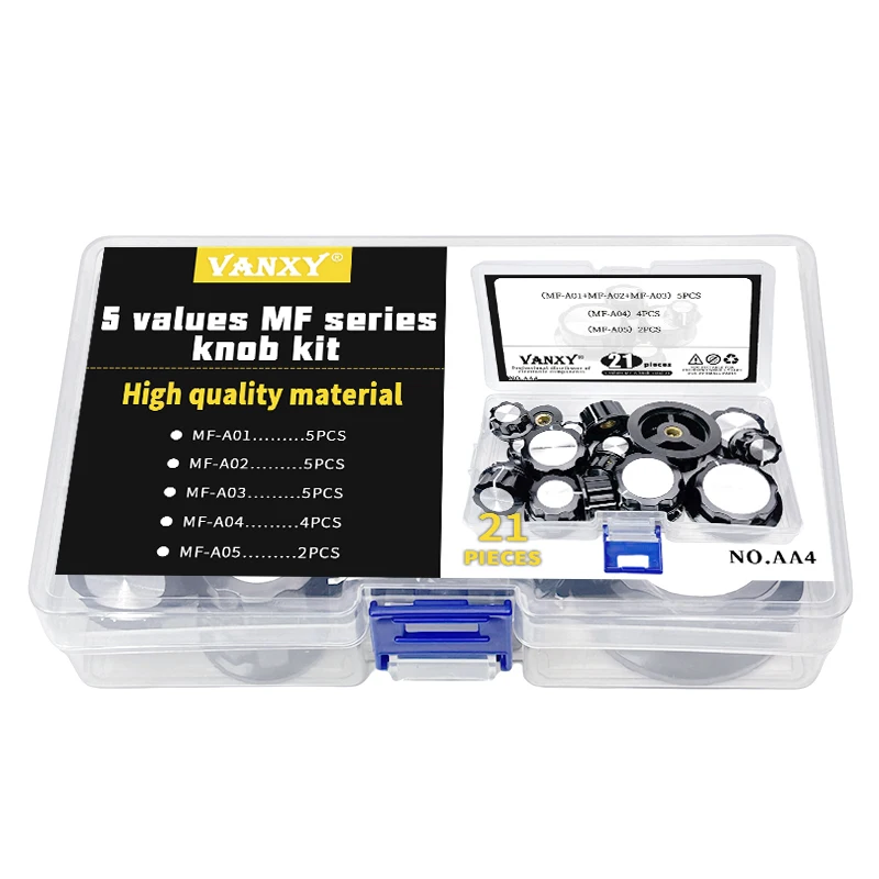 5 values kit MF-A01 MF-A02 MF-A03 MF-A04 MF-A05 Potentiometer Knob WH118 WX050 Rotary Switch Electronic 6mm