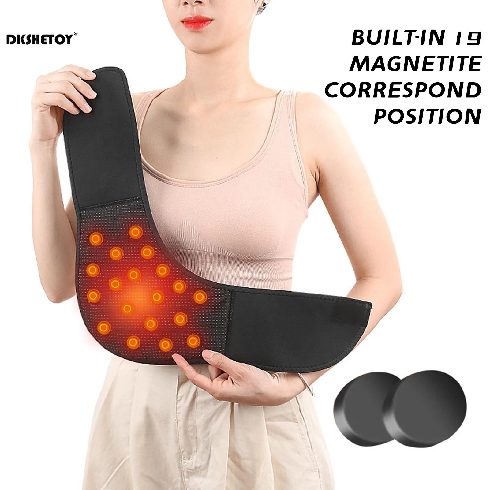 Self Heating neck Heating Wrap Pad 19 Magnets Tourmaline Magnetic Therapy Support braces Cervical Protection Sleeping Neck care