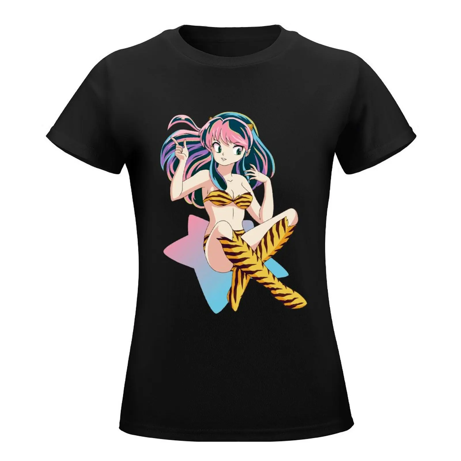 Lum T-Shirt summer top anime clothes summer tops Short sleeve tee Women's summer blouses 2024