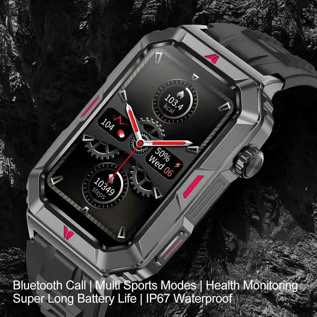 

2025 New Men Outdoor Sports Smart Watch Military Grade Toughness Long Battery Life, Bluetooth Call, Health Monitoring for Active