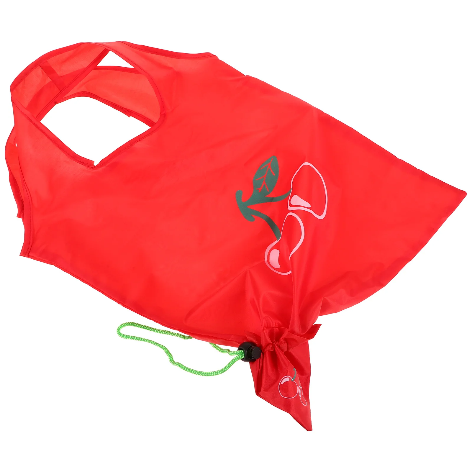 

5Pcs Cherry Pattern Reusable Tote Bags Foldable Lightweight Eco Friendly Shopping Bags Portable for Grocery Gift Storage