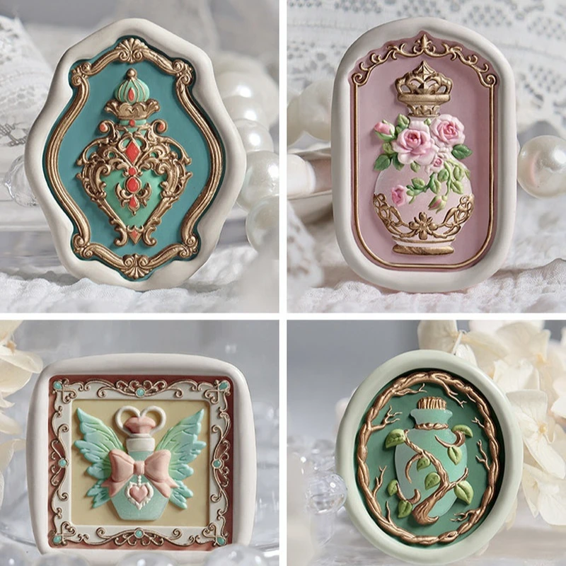 

3D Vase Wax Seal Stamp Original Engraved Copper Seal Head For Envelope Sealing，Handmade Scrapbook,Vintage Letter Decor Toys