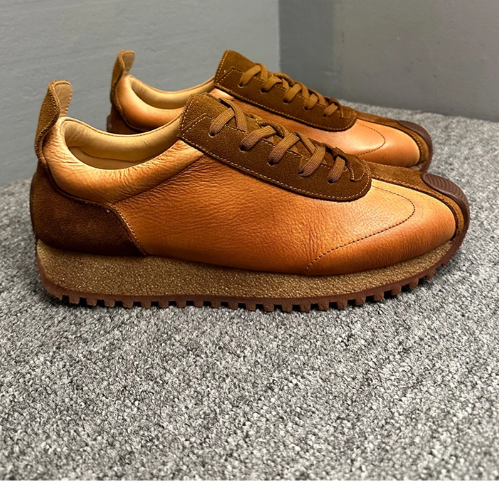 

Comfortable and casual versatile Dechen shoes, new style, lightweight genuine leather, retro and fashionable men's shoes