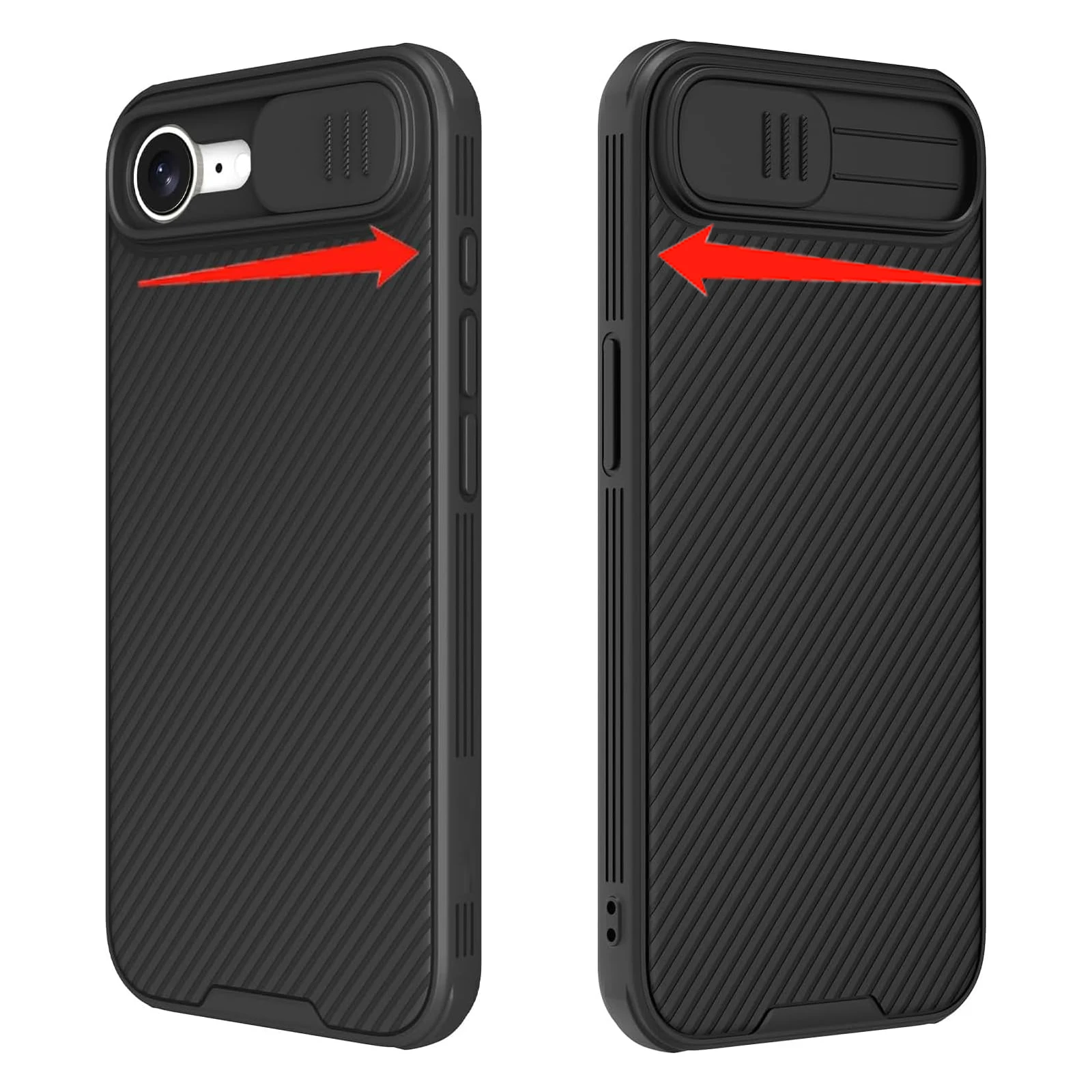 

NILLKIN for iPhone 17E 16E Case Slide Lens Cover [ Privacy Protection ] Air Corner Shockproof Soft Bumper Hard Back Shell