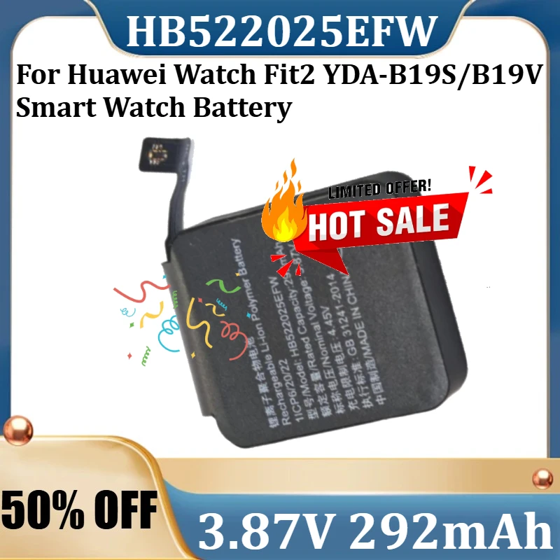 

Новая сменная батарея HB522025EFW 3.87V 292mAh для смарт-часов Huawei Watch Fit2 YDA-B19S/B19V