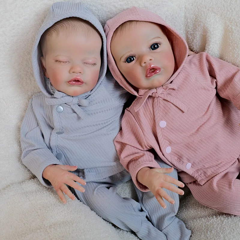 

48cm Primrose Asleep/Awake Reborn Doll Cute Sleeping and Awake Baby Doll Cotton Body Toy